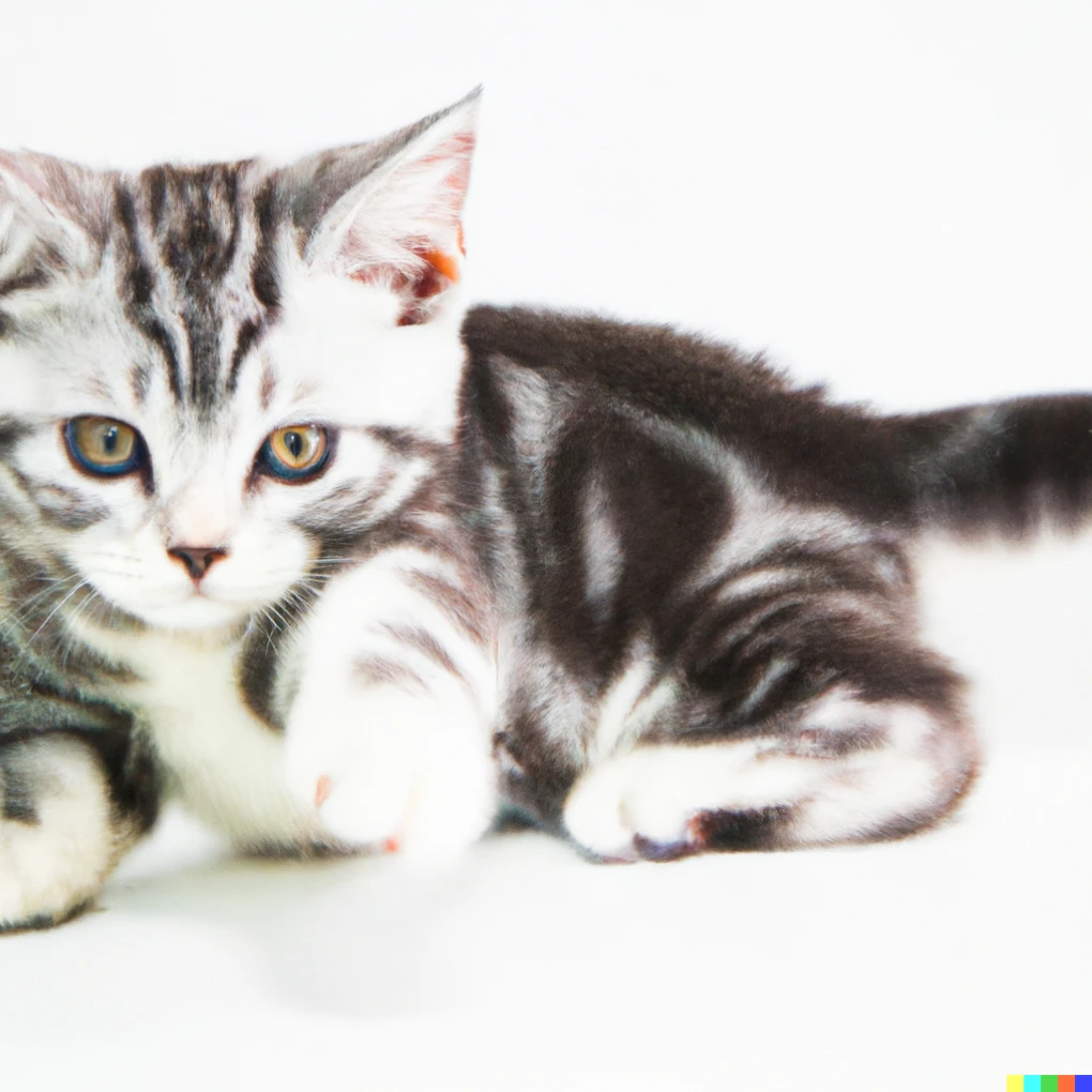 An American Wirehair kitten, showcasing its distinct curly whiskers and plush, wiry coat - nature's masterpiece in feline form.