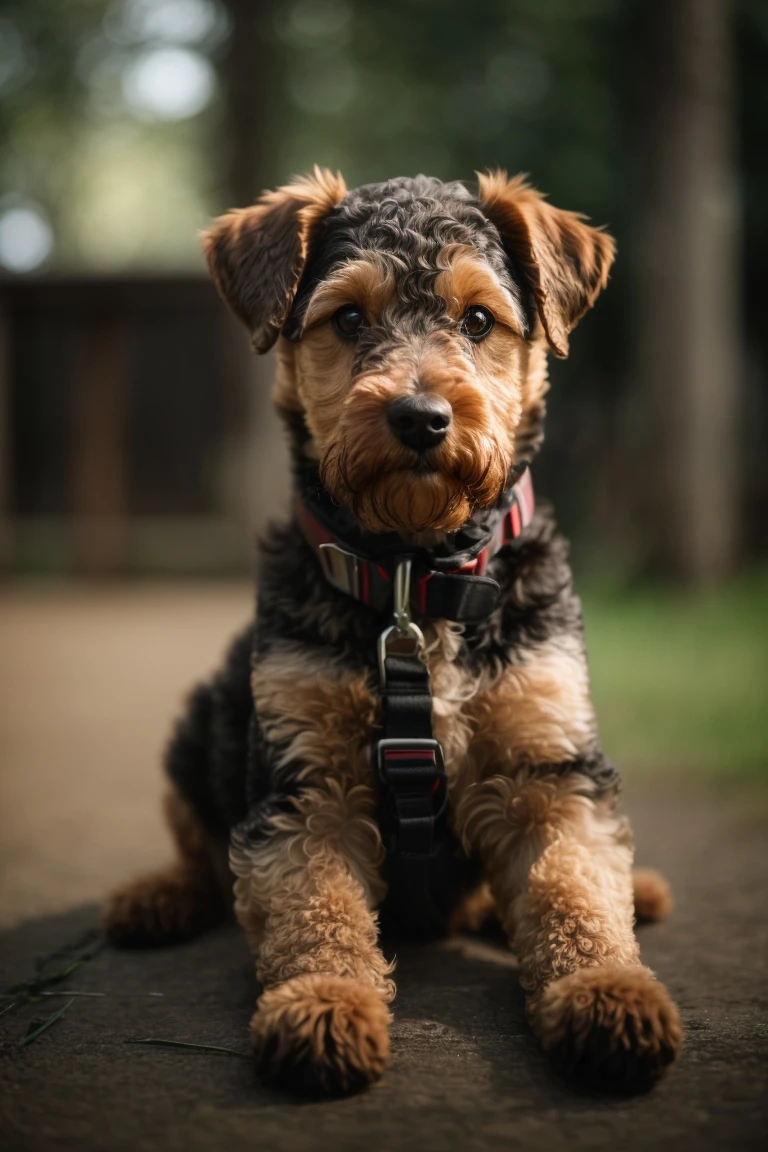 Airedale terrier puppies are intelligent and eager to please, making them relatively easy to train. With patience and consistency, you can teach your Airedale puppy basic commands, potty training, and socialization.