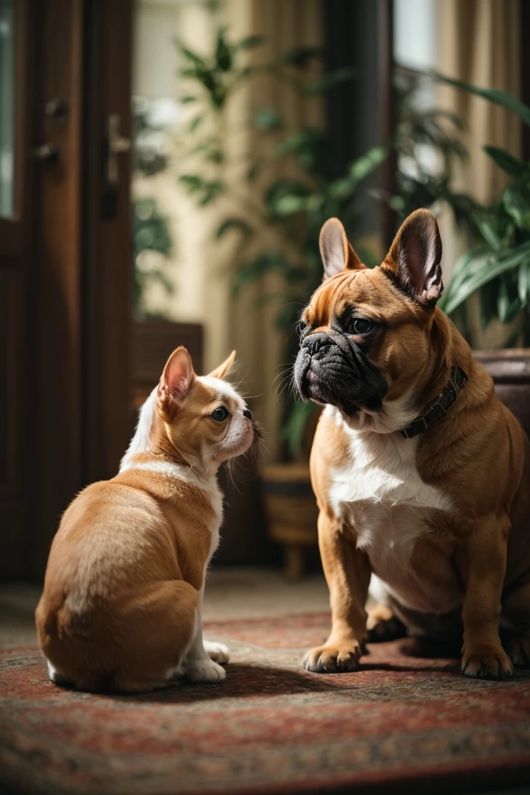 French Bulldogs can live harmoniously with cats when properly introduced.