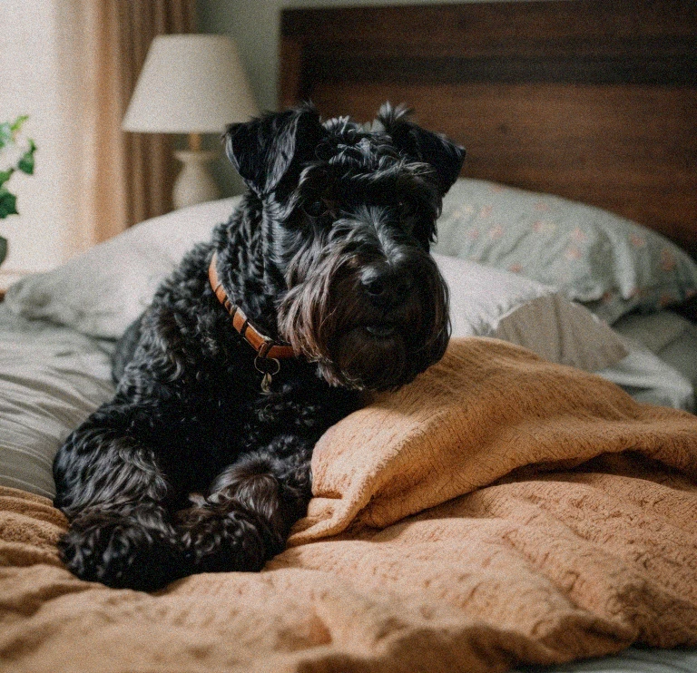 The Kerry Blue Terrier's coat makes them a relatively hypoallergenic dog breed.