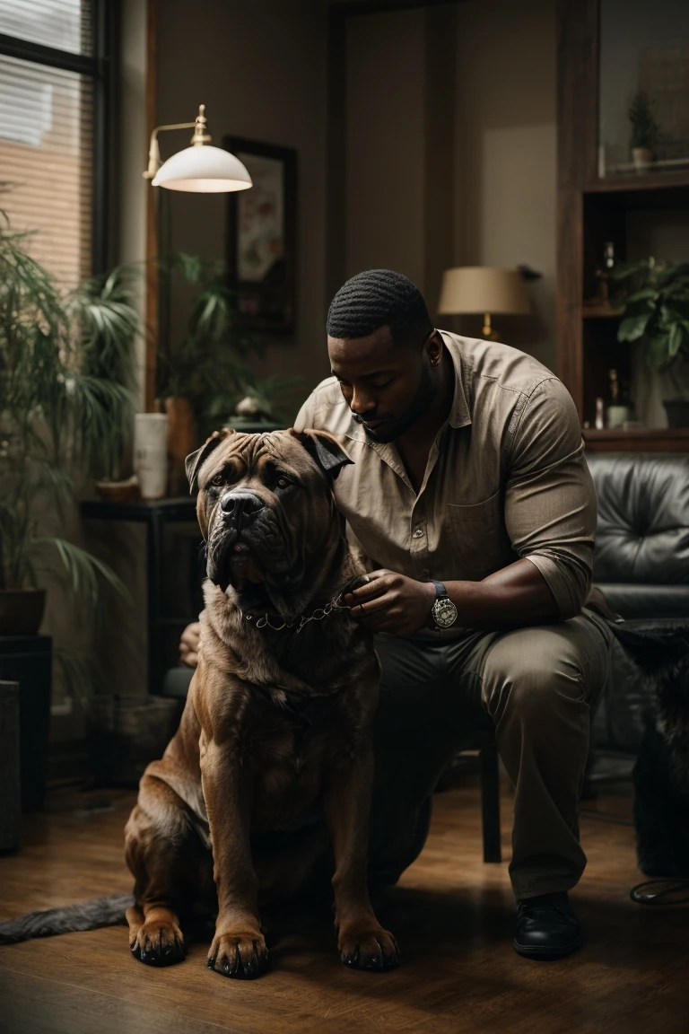 Regular grooming keeps the Cane Corso's coat healthy.