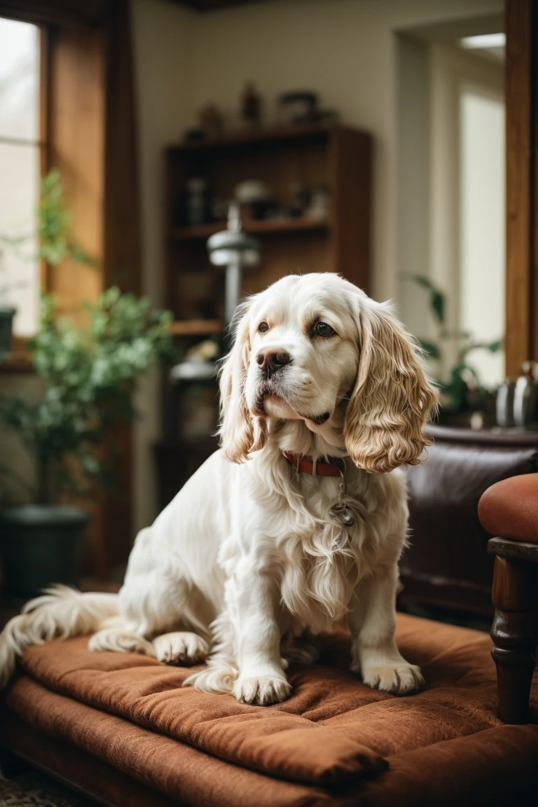 The Clumber Spaniel has intensive grooming needs for its heavy coat.