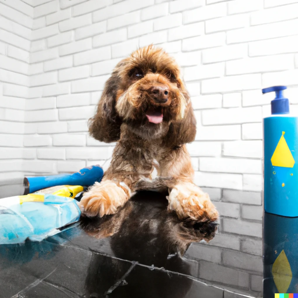 Radiant and refreshed: A Cockapoo showcasing its impeccable coat after a thorough grooming session.