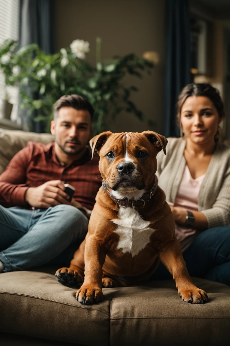 When properly socialized, Staffordshire Bull Terriers can be great family pets.