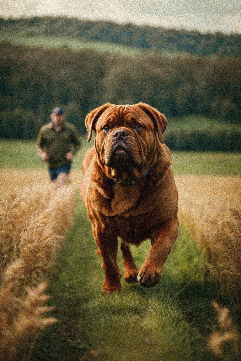 Dogue de Bordeaux require daily moderate exercise to maintain good health.