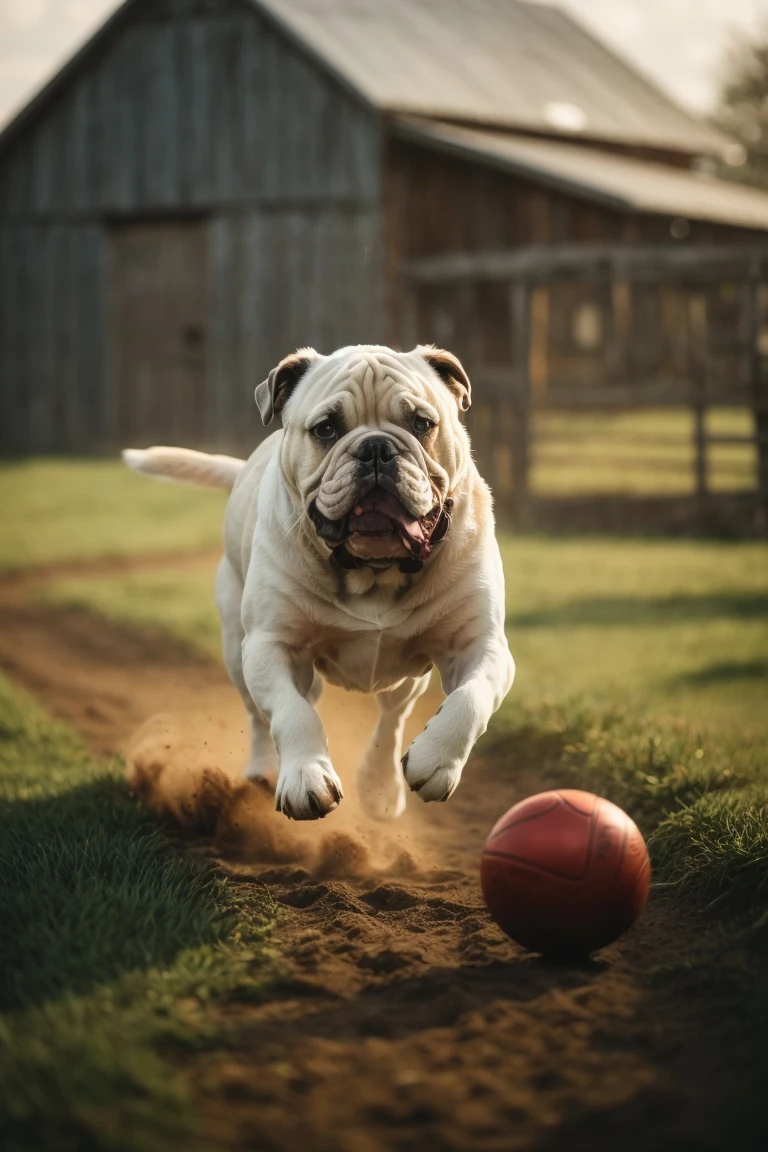 Olde English Bulldogges benefit from moderate exercise daily.