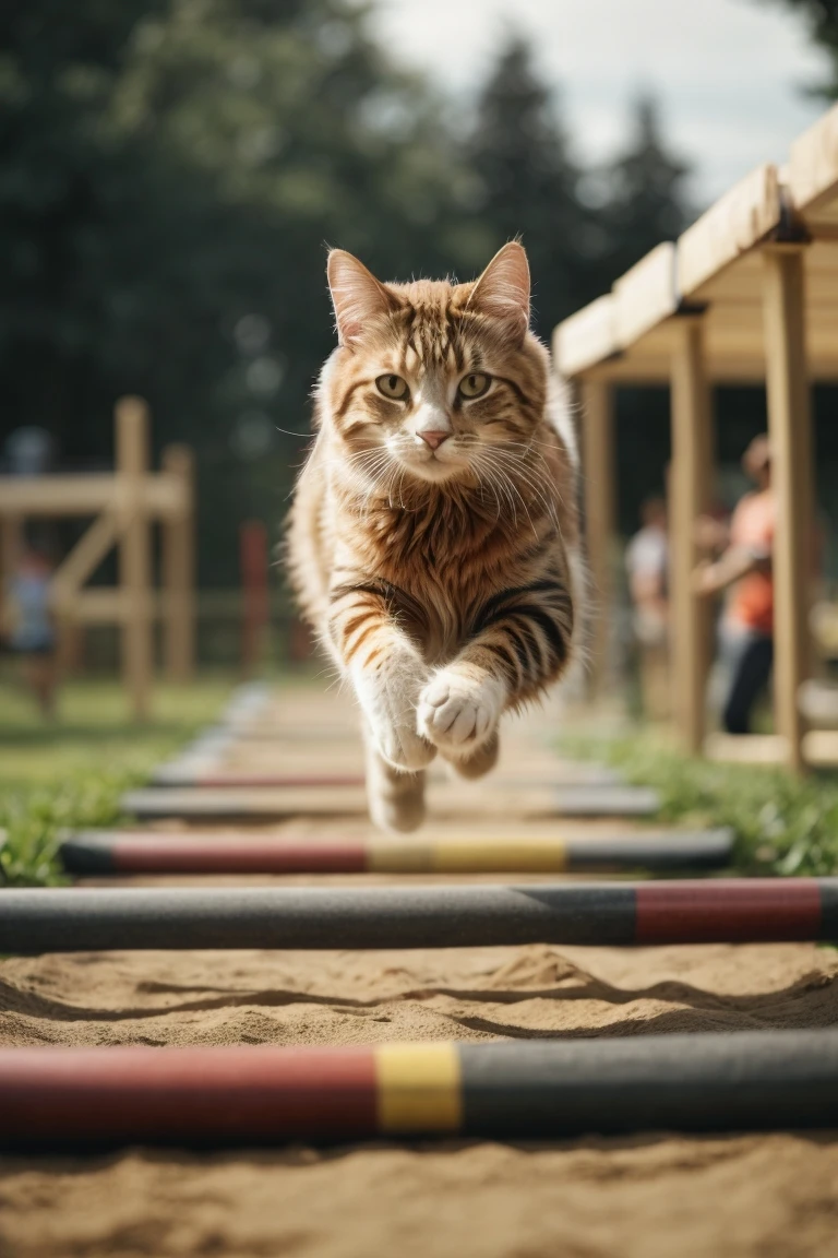 Cats in action: agility redefined.