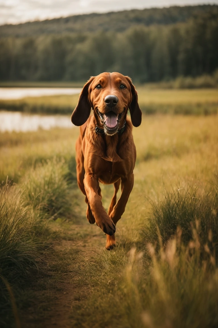 Redbone Coonhounds thrive on having vigorous exercise daily.