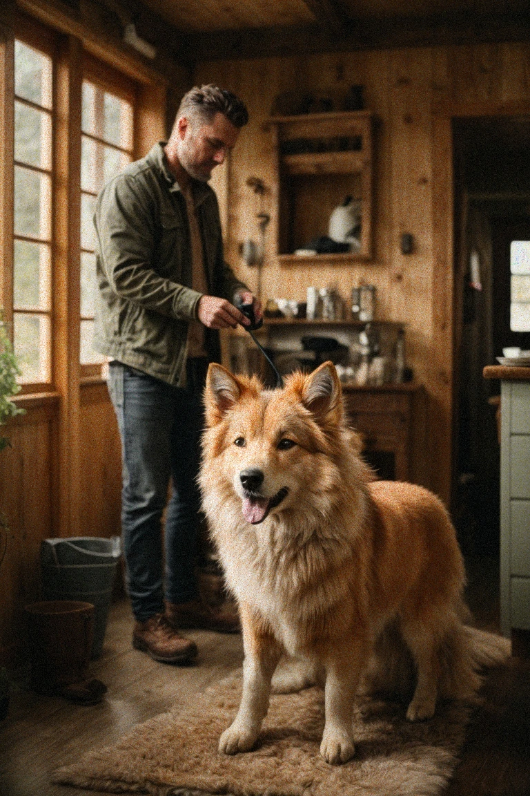 Daily brushing is imperative for the heavy shedding Icelandic Sheepdog coat.