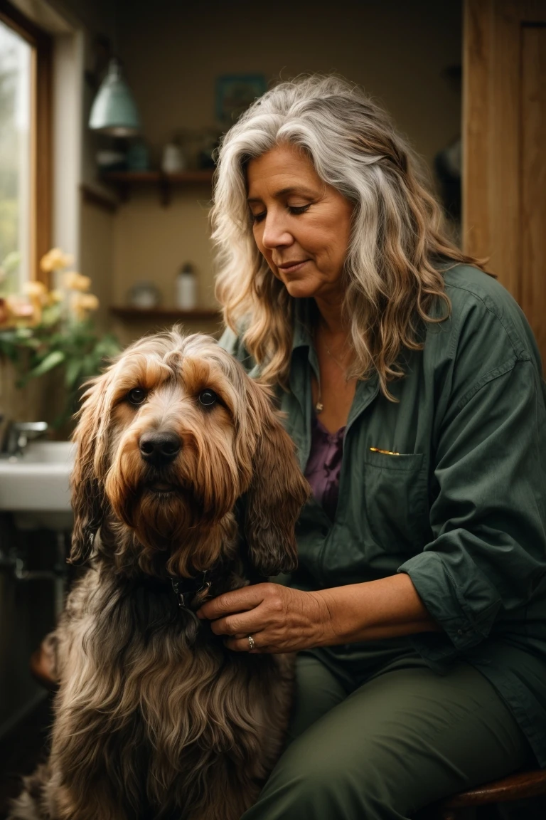 Otterhounds require regular grooming to keep their coats healthy and mat-free.