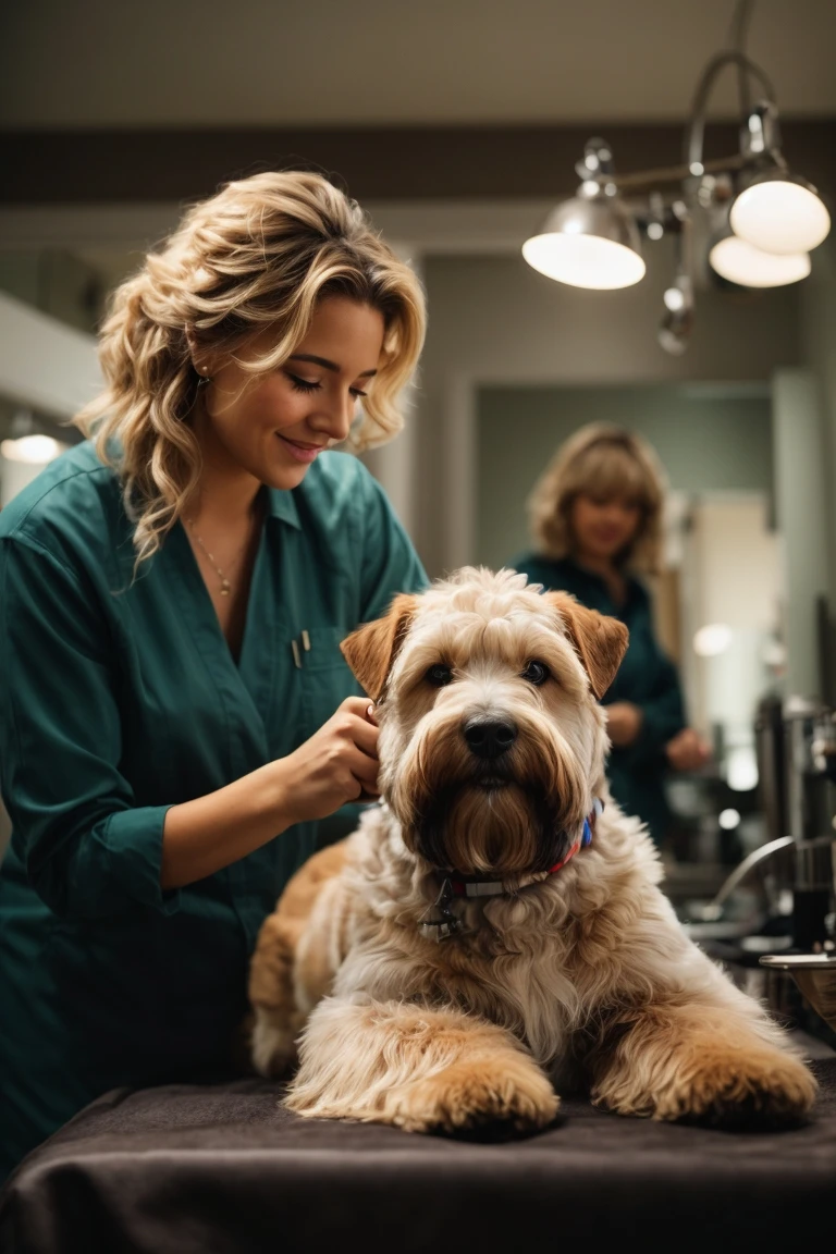 Frequent grooming is a must to keep your Soft Coated Wheaten Terrier coat in perfect condition.