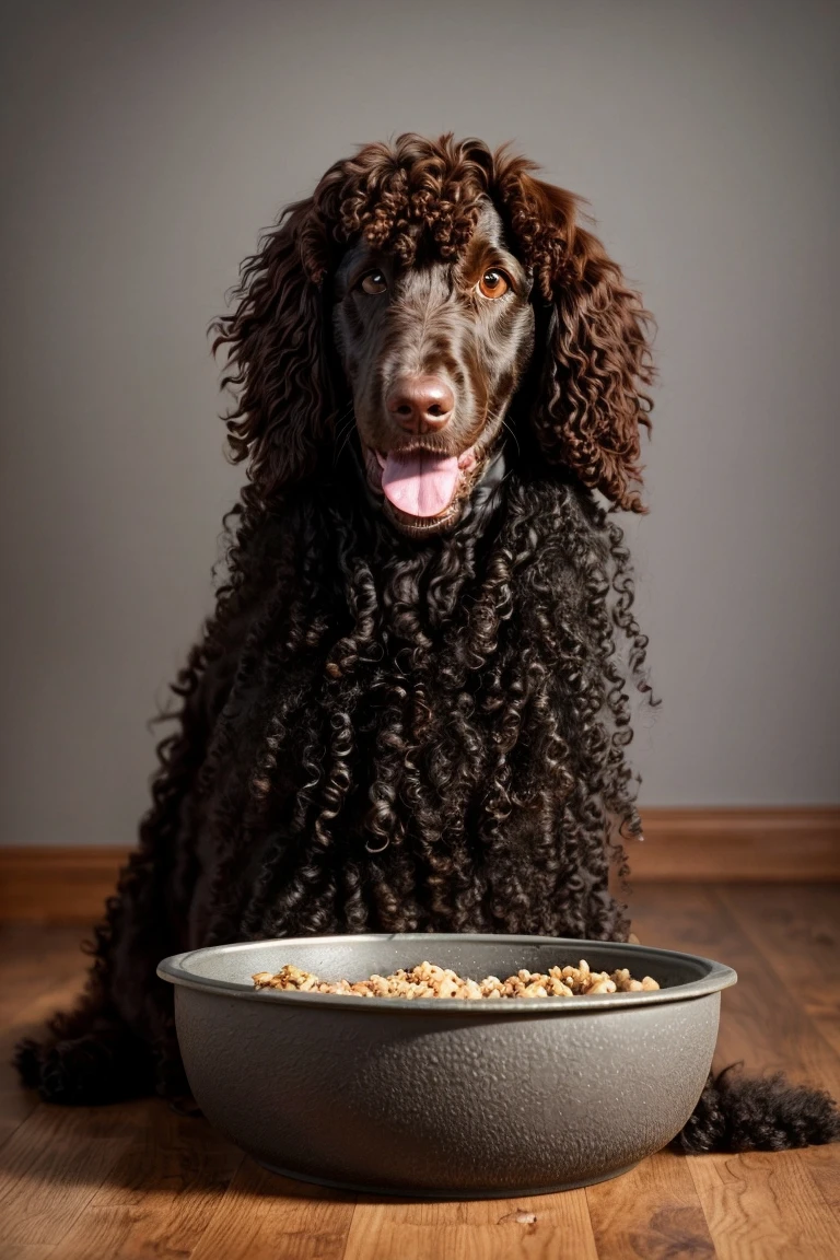 Curly-Coated Retrievers do best on high-quality diets rich in protein and omega fatty acids to maintain their unique curly coats.